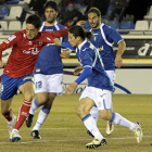 Íñigo Vélez en el encuentro de la temporada pasada ante el Xerez. / V. Guisande-