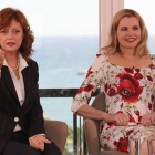 Susan Sarandon (izquierda) y Geena Davis, durante el debate sobre mujeres y cine organizado en el marco del festival de Cannes.-AGENCIAS / CANNES
