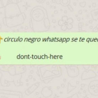 Broma viral Círculo negro, que bloquea Whatsapp.-EL PERIÓDICO
