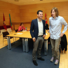 Reunión de las delegaciones de PSOE y Podemos, encabezadas por sus secretarios autonómicos, Luis Tudanca y Pablo Fernández-Ical