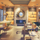 Detalle de la sala de este restaurante leonés, situado en un ático con espectaculares vistas.-URI RIVERO