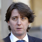 Carlos Martínez ayer durante la rueda de prensa en la plaza Mayor de Soria. / ÚRSULA SIERRA-