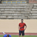 El entrenador numantino, Aritz López Garai, dirige uno de las sesiones de preparación en el anexo de Los Pajaritos.-VALENTÍN GUISANDE