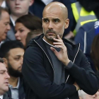 Pep Guardiola, técnico del City.-IAN KINGTON