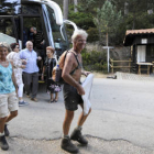 Turistas extranjeros subiendo a la Laguna Negra-