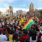 Ciudadanos y partidos de la oposicion protestan contra la reeleccion del presidente de Bolivia,  Evo Morales.-EFE