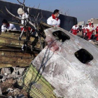 Restos del avión ucraniano derribado por un misil iraní el pasado miércoles.-MEDIA LUNA ROJA DE IRÁN