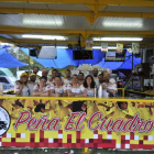 Representantes de la peña El Cuadro durante la celebración del Lavalenguas.-DANIEL RODRÍGUEZ