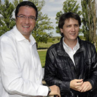 Carlos Martínez y Óscar López, en Valonsadero./ V.G. -