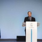 El presidente del Real Madrid, Florentino Pérez, durante su discurso en la Asamblea General de Socios del Real Madrid.-EFE