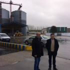 El presidente de Cocope, Lauro Luis Arranz, y el gerente, Elías Aguado, en las instalaciones de la cooperativa en Peñafiel.-E.M.