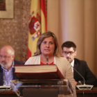 Esther Pérez, en  la toma de posesión como diputada en la actual legislatura. HDS