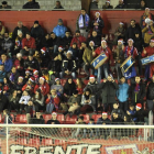 Aspecto de una de las gradas de Los Pajaritos durante el último partido del Numancia en 2018.-VALENTÍN GUISANDE