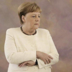 La cancillera alemana, Angela Merkel, en el acto celebrado en el palacio de Bellevue (Berlín).-KAY NIETFELD (DPA)