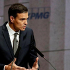 Pedro Sánchez, en Valencia.-KARL FORSTERLING (EFE)