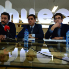 Joaquín Alcalde, Carlos Martínez Izquierdo y Sergio Cabrerizo en la presentación de la cita.-ÁLVARO MARTÍNEZ