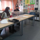 Mesa en el colegio de Las Pedrizas, en Soria, a primera hora de la mañana.-P.P.S.