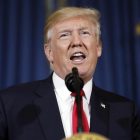 Trump pronuncia un discurso en la Casa Blanca, en Washington, el 24 de julio-AP / ALEX BRANDON