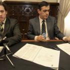 Álvaro López y Antonio Pardo durante la presentación del borrador de presupuestos. / ÚRSULA SIERRA-