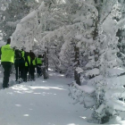 Ayer se llevaron a cabo las primeras rutas de raquetas de nieve.-HDS