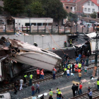 Una imagen del trágico accidente de tren en Santiago de Compostela. / ICAL-