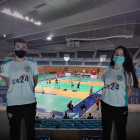 Javier Barrios y Ana Peñaranda en las instalaciones del Palacio de los Deportes de Santander. HDS