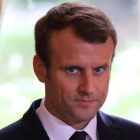 Emmanuel Macron, este jueves, en el Elíseo.-AFP / LUDOVIC MARIN