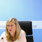 La consejera de Economía y Hacienda, Pilar del Olmo, presenta los datos de la contabilidad regional del segundo trimestre de 2016.-ICAL