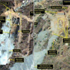 Fotos del campo nuclear de Punggye-ri, en Corea del Norte.-EL PERIÓDICO
