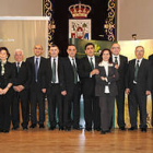 Consejo de Caja Rural de Soria en la asamblea celebrada ayer en el aula magna Tirso de Molina. / VALENTÍN GUISANDE-