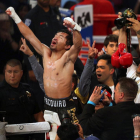 Pacquiao celebra su victoria ante Vargas.-REUTERS / L.E. BASKOW