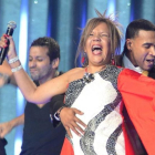 Loalwa Braz, vocalista Kaoma, en la entrega de los premios Billboard Latinos.-EFE / GASTÓN DE CÁRDENAS