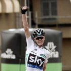 El ciclista británico del equipo Sky,Chris Froome se ha proclamado el vencedor de la undécima etapa de la Vuelta Ciclista a España 2016.-EFE
