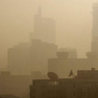 Una ciudad china con altos niveles de contaminación.-