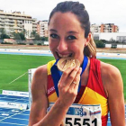 Raquel Álvarez, con la medalla de oro. HDS-HDS