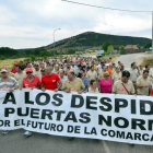 Movilización de trabajadores en San Leonardo.-LUIS ÁNGEL TEJEDOR