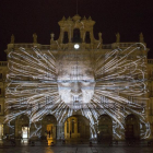 Ensayos de las diversas obras que se proyectarán en el Festival de luz y vanguardias en varios edificios históricos de Salamanca-ICAL