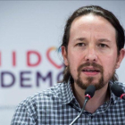 El líder de Podemos, Pablo Iglesias.-LUCA PIERGIOVANNI (EFE)