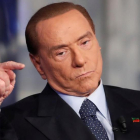 Silvio Berlusconi, durante su intervención en el programa de televisión Porta a porta.-/ REMO CASILLI
