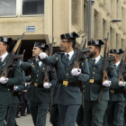 Agentes en formación durante la celebración ayer del día de la Guardia Civil.-DIEGO MAYOR