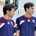 Javier del Pino junto a Iñigo Pérez ayer en la Ciudad Deportiva. / ÁLVARO MARTÍNEZ-