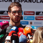 Ramos, este lunes en Las Rozas donde ha realizado las declaraciones sobre su relación con Piqué.-EFE / ZIPI