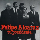 Felipe Alcaraz entre Dolores Ibárruri y Santiago Carrillo, entre otros, en el cartel del PCE para las elecciones andaluzas de 1982.-PCE