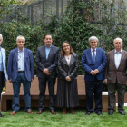 Andreu Palou, Andrés Otero, Luis Pla, María Pilar Vinardell, Juan José Badiola, Arturo Anadón y Daniel Ramón en la sede de Madrid de Prensa Ibérica.-ÁLVARO HURTADO