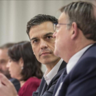 Pedro Sánchez, el pasado lunes en Valencia.-MIGUEL LORENZO