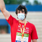 Mario Arancón, con la medalla de bronce del Campeonato de España. HDS