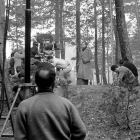 Rodaje de ‘Doctor Zhivago’ en San Leonardo, con Omar Sharif al fondo.-TEODORO DE MIGUEL