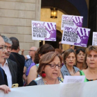 Concentración contra la violencia machista delante del Ayuntamiento de Barcelona.-RICARD CUGAT