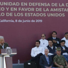 El presidente de México Andrés Manuel López Obrador durante el acto celebrado en Tijuana el 8 de junio.-EDUARDO VERDUGO (AP)
