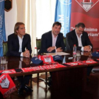 Míchel Salgado en la presentación del nuevo proyecto del Gibraltar United.-TWITTER / PAUL COLLADO